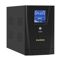 Exegate EX292632RUS ИБП ExeGate SpecialPro Smart LLB-2000.LCD.AVR.2SH.RJ.USB <2000VA/1200W, LCD, AVR,2*Schuko,RJ45/11,USB, металлический корпус, Black>