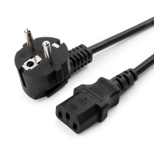 Кабель питания EU-Schuko/IEC320-C13, 220B, 10А, 1.8м