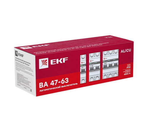 EKF mcb4763-1-06B-pro Автоматический выключатель 1P 6А (В) 4,5kA ВА 47-63 EKF PROxima EKF mcb4763-1-06B-pro Автоматический выключатель 1P 6А (В) 4,5kA ВА 47-63 EKF PROxima