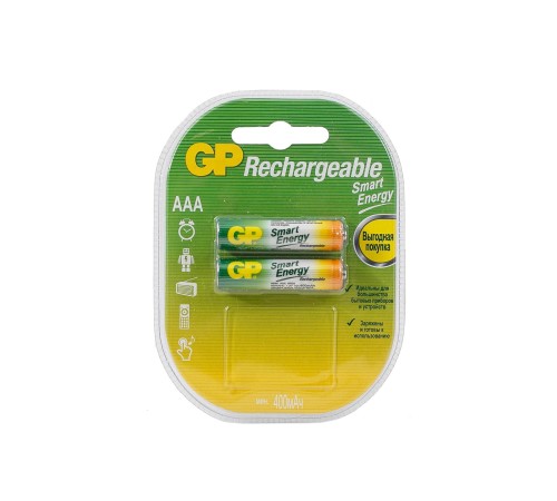 Аккумулятор GP Smart Energy 40AAAHCSV AAA NiMH 400mAh (2шт) Аккумулятор GP Smart Energy 40AAAHCSV AAA NiMH 400mAh (2шт)