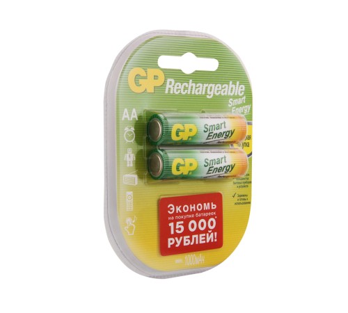 Аккумулятор GP Smart Energy 100AAHCSV AA NiMH 1000mAh (2шт)