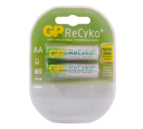 Аккумулятор GP Recyko 210AAHCB AA NiMH 2000mAh (2шт) Аккумулятор GP Recyko 210AAHCB AA NiMH 2000mAh (2шт)