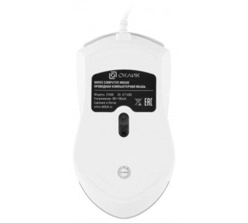 Oklick 245M белый оптическая (1000dpi) USB (3but) [471480]