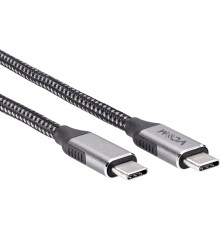 Кабель USB3.2 Gen2X2, CM->CM, 20Gbs, 100WT, 4KX60Hz, All shell, 1.8m  VCOM <CU420M-1.8M> Кабель VCOM USB 3.1 Type-C M/USB 3.1 Type-C M (CU420M-1.8M)