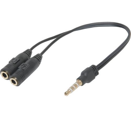 Defender Переходник Headset Jack 2*3.5jack—3.5 4pin jack 0,15м (63012)