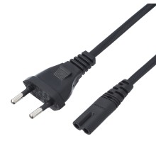 Кабель питания GoPower евровилка-C7 (2-pin) 1.8м ПВХ 0.75мм черный (1/300) GoPower евровилка-C7 (2-pin) 1.8м ПВХ 0.75мм черный (1 / 300) (00-00025227)