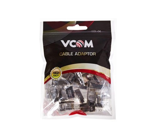 Коннекторы RJ45 8P8C для FTP кабеля 5 кат. экранированные, 20шт, VCOM <VNA2230-1/20> VCOM VNA2230-1/20