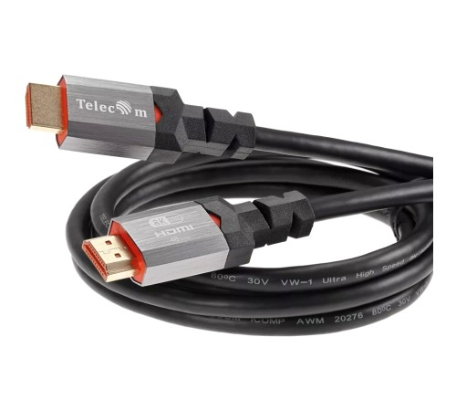 Кабель HDMI 19M/M,ver. 2.1, 8K@60 Hz 1m метал разъемы, Telecom <TCG365-1M> VCOM Telecom TCG365-1M Кабель HDMI 19M/M,ver. 2.1, 8K@60 Hz 1m метал разъемы, Telecom <TCG365-1M> VCOM Telecom TCG365-1M