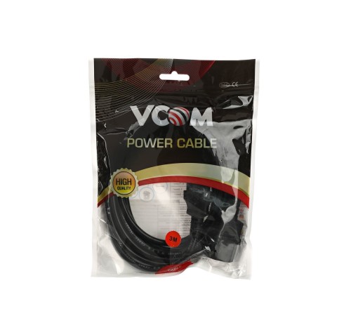Кабель монитор - компьютер 220V (UPS -> устройство) <VDE> 3G*0.75mm2 VCOM <CE001-CU0.75-3>, 3,0м VCOM CE001-CU0.75-3M