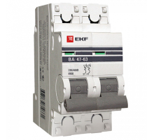 EKF mcb4763-2-20C-pro Автоматический выключатель 2P 20А (C) 4,5kA ВА 47-63 EKF PROxima