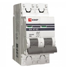 EKF mcb4763-2-20C-pro Автоматический выключатель 2P 20А (C) 4,5kA ВА 47-63 EKF PROxima