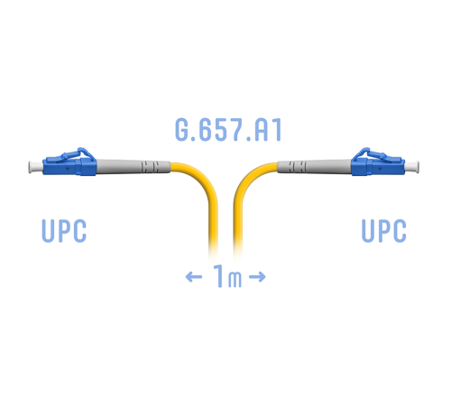 Патчкорд оптический LC/UPC SM G.657.A1 1 метр Патчкорд оптический LC/UPC SM G.657.A1 1 метр