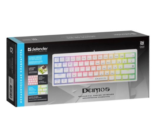 Клавиатура MECHANICAL DEIMOS GK-303 RU RGB 45304 DEFENDER Клавиатура MECHANICAL DEIMOS GK-303 RU RGB 45304 DEFENDER