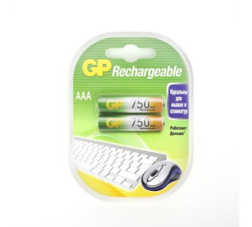Аккумулятор GP 75AAAHC AAA NiMH 750mAh (2шт) Аккумулятор GP 75AAAHC AAA NiMH 750mAh (2шт)