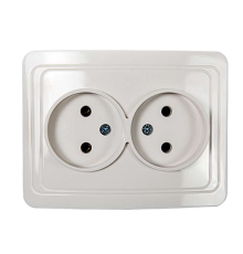 Розетка 2-м СП Classico 2102 16А IP20 бел. ASD / IN HOME 4680005959914