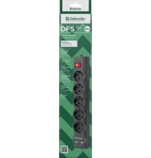 Сетевой фильтр Defender DFS 751 1,8 м, 5 розеток, 2xUSB, 2.1A Defender DFS 751 (1.8 м, 5 розеток) (99751)