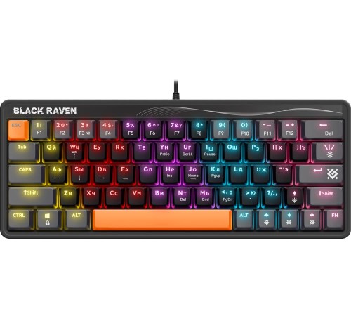 Клавиатура MECHANICAL BLK RAVEN GK-417 RU RGB 45414 DEFENDER Клавиатура MECHANICAL BLK RAVEN GK-417 RU RGB 45414 DEFENDER