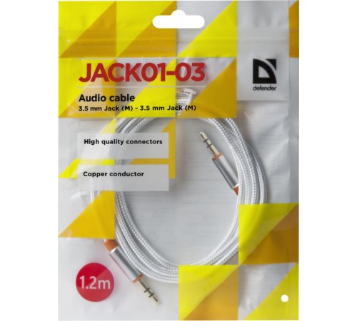 Кабель AUDIO 3.5MM 1.2M JACK M- JACK M 87513 DEFENDER Кабель AUDIO 3.5MM 1.2M JACK M- JACK M 87513 DEFENDER