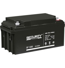 Батарея SECURITY FORCE серия SF, SF 1265, напряжение 12В, емкость 3.3Ач (разряд 20 часов),  макс. ток разряда (5 сек.) 50А, макс. ток заряда 18А, свинцово-кислотная типа AGM, клеммы под болт M6, ДxШxВ 350х166х177мм., вес кг., срок службы 8 лет. Delta Secu