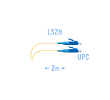 Шнур монтажный оптический LC/UPC SM G.657.A1 2 метра