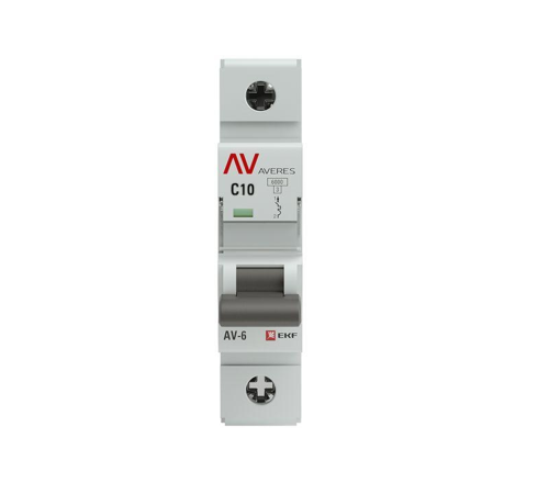 EKF mcb6-1-10C-av Выключатель автоматический AV-6 1P 10A (C) 6kA EKF AVERES EKF mcb6-1-10C-av Выключатель автоматический AV-6 1P 10A (C) 6kA EKF AVERES