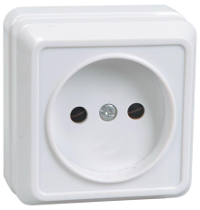 Iek ERO10-K01-10-DC РС20-2-ОБ Розетка 1местн. без з/к 10А откр.уст. ОКТАВА (белый)