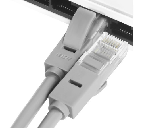 Greenconnect Патч-корд прямой 2.5m, UTP кат.5e, серый, позолоченные контакты, 24 AWG, литой, GCR-51080 ethernet high speed 1 Гбит/с, RJ45, T568B Greenconnect RJ45(m) - RJ45(m) Cat. 5e U/UTP PVC 2.5м серый (GCR-LNC03-2.5m)