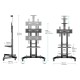 Мобильная стойка ONKRON на 1 ТВ ONKRON TS1551 (TS1551 BLACK)