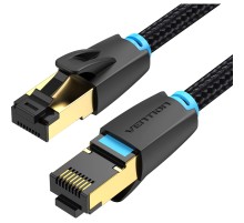 Патч-корд Vention прямой SFTP cat.8 RJ45 - 0,5м. Черный Тканевая оплетка Vention IKGBD
