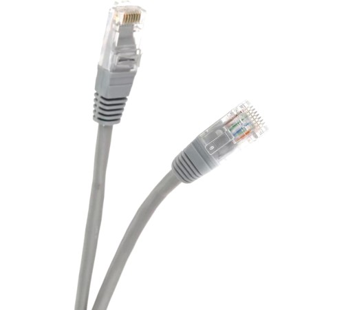 Патчкорд литой "Telecom" UTP кат.5е 0,5м серый VCOM NA102--0.5M