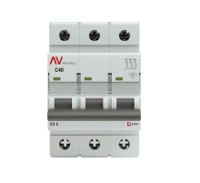 EKF mcb6-3-40C-av Выключатель автоматический AV-6 3P 40A (C) 6kA EKF AVERES