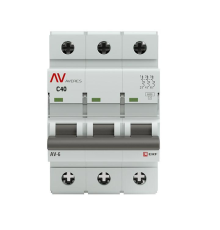 EKF mcb6-3-40C-av Выключатель автоматический AV-6 3P 40A (C) 6kA EKF AVERES