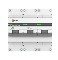 EKF mcb47100-3-10C-pro Автоматический выключатель 3P 10А (C) 10kA ВА 47-100 EKF PROxima