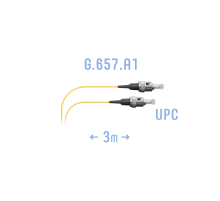 Шнур монтажный оптический ST/UPC SM G.657.A1 3 метра