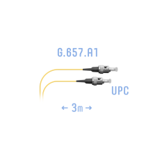 Шнур монтажный оптический ST/UPC SM G.657.A1 3 метра