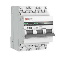 EKF mcb4763-3-40C-pro Автоматический выключатель 3P 40А (C) 4,5kA ВА 47-63 EKF PROxima