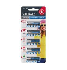Батарейка GoPower LR03 AAA BL5 Alkaline 1.5V (5/50/600) GoPower 00-00023778