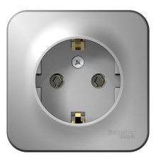 Systeme electric BLNRA010113 BLANCA О/У РОЗЕТКА с заземлением без штор. ИЗОЛ.ПЛ., 16А, 250В, АЛЮМИНИЙ