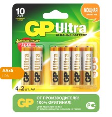 Батарейки GP 15AU4/2-CR6 Ultra 72/720  (6 шт. в уп-ке)