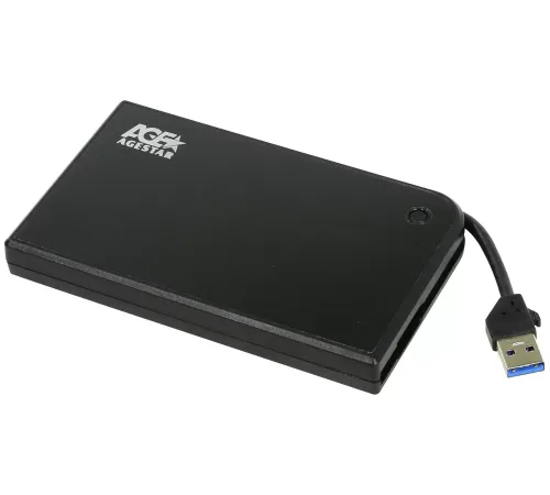 AgeStar 3UB2A14 BLACK USB 3.0 Внешний корпус 2.5" SATA AgeStar 3UB2A14 (BLACK) USB3.0, алюминий, черный, безвинтовая конструкция [10604]