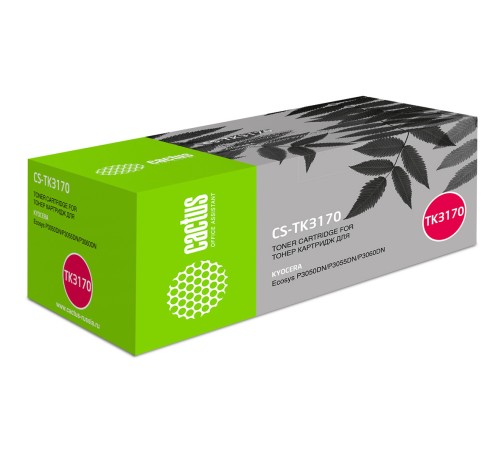 Картридж лазерный Cactus CS-TK3170 черный (15500стр.) для Kyocera Ecosys P3050dn/P3055dn/P3060dn