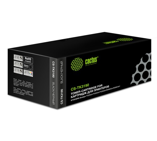 Картридж лазерный Cactus CS-TK3190 черный (25000стр.) для Kyocera Ecosys P3055dn/P3060dn