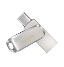 Флеш Диск Sandisk 256Gb Ultra Dual Drive Luxe SDDDC4-256G-G46 USB3.1 серебристый