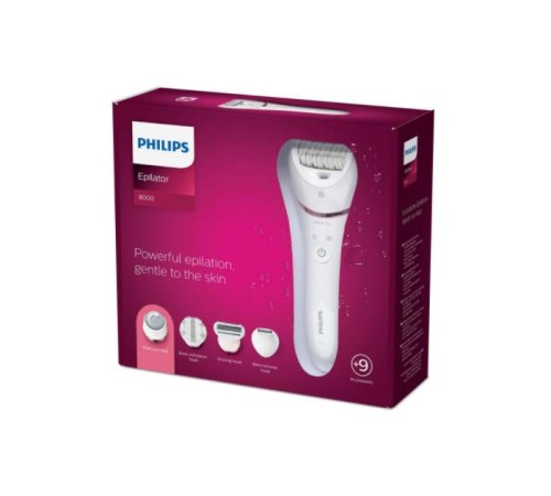 Эпилятор Philips BRE740/10 скор.:2 насад.:8 от аккум. белый