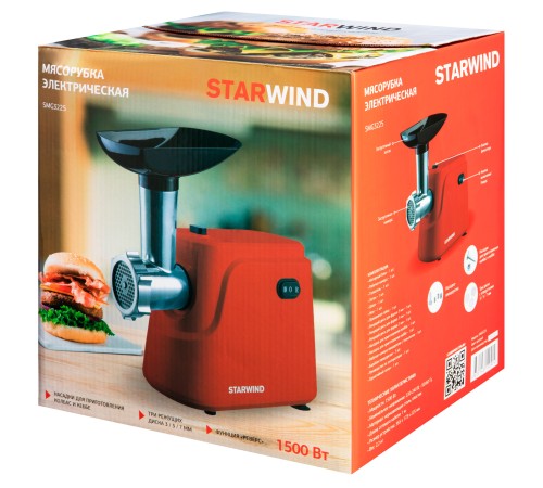 Мясорубка Starwind SMG3225 1500Вт красный Мясорубка Starwind SMG3225 1500Вт красный
