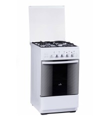 Плита Комбинированная Flama RK 23-121 W белый реш.эмаль