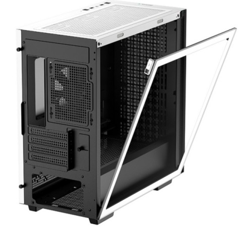 Корпус Deepcool CH370 WH без БП, боковое окно (закаленное стекло), белый, mATX (CH370 WH)