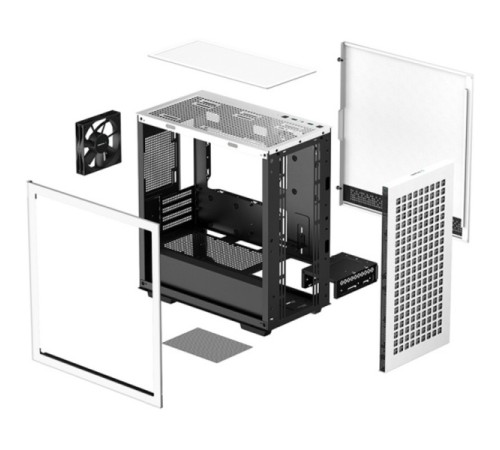Корпус Deepcool CH370 WH без БП, боковое окно (закаленное стекло), белый, mATX (CH370 WH)