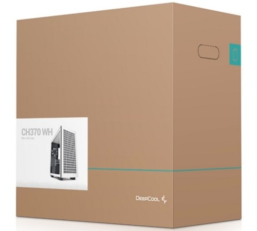 Корпус Deepcool CH370 WH без БП, боковое окно (закаленное стекло), белый, mATX (CH370 WH)