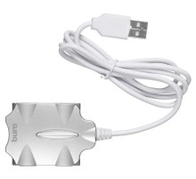 Разветвитель USB 2.0 Buro BU-HUB4-0.5-U2.0-Candy 4порт. серебристый